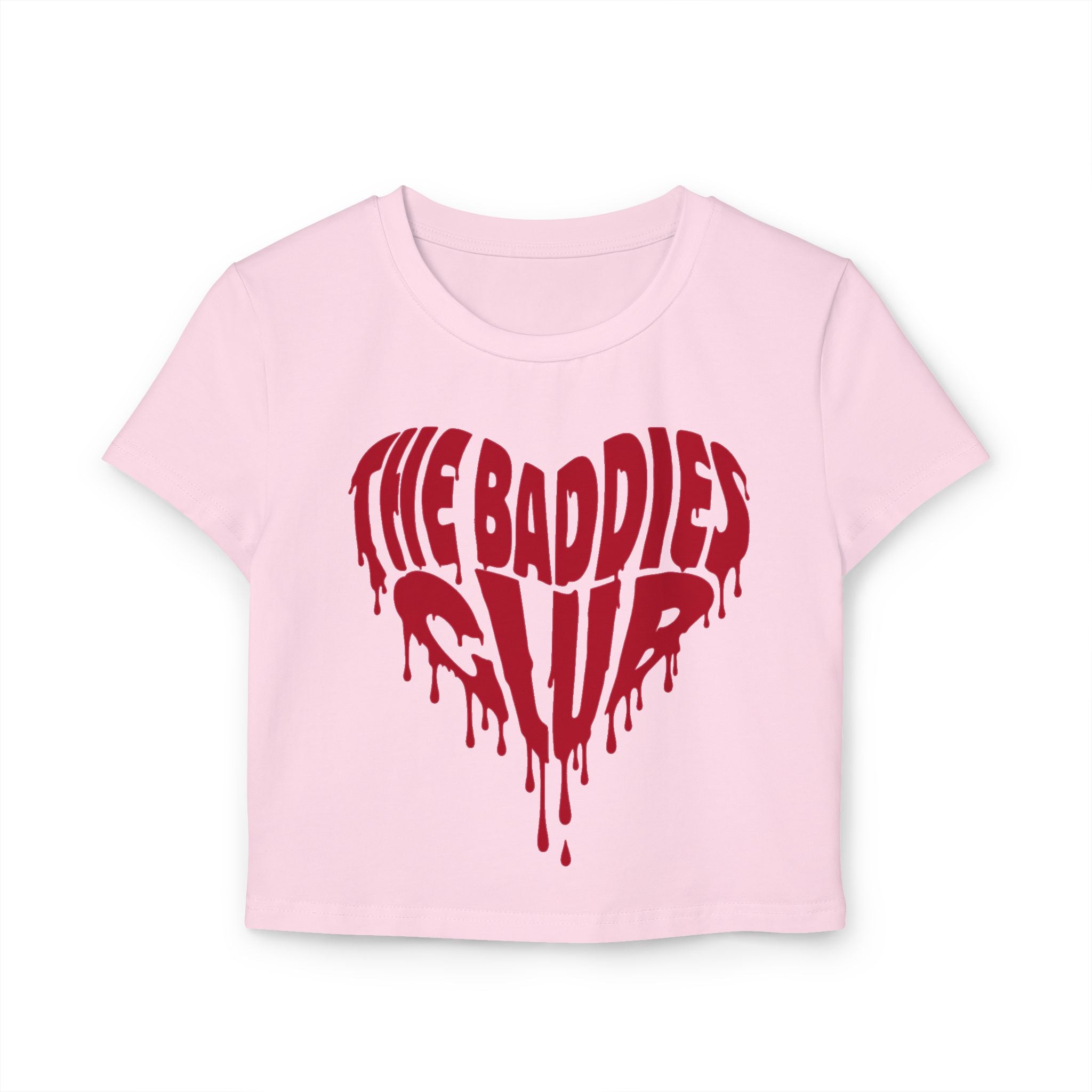 "The Baddies Club" Dripping Heart Crop Top
