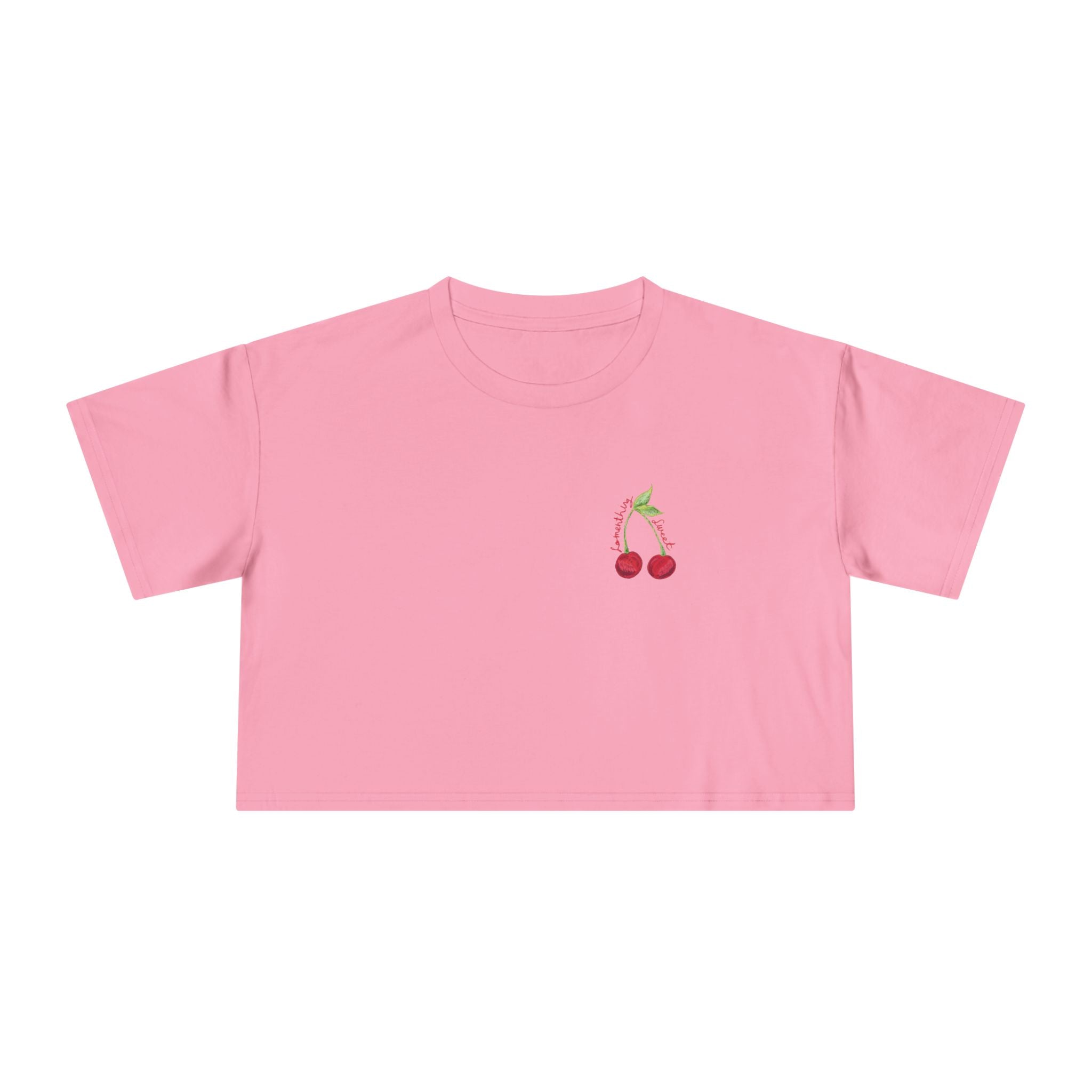 Cherry Embroidered T-shirt— Minimal Cute Fruit Graphic Top