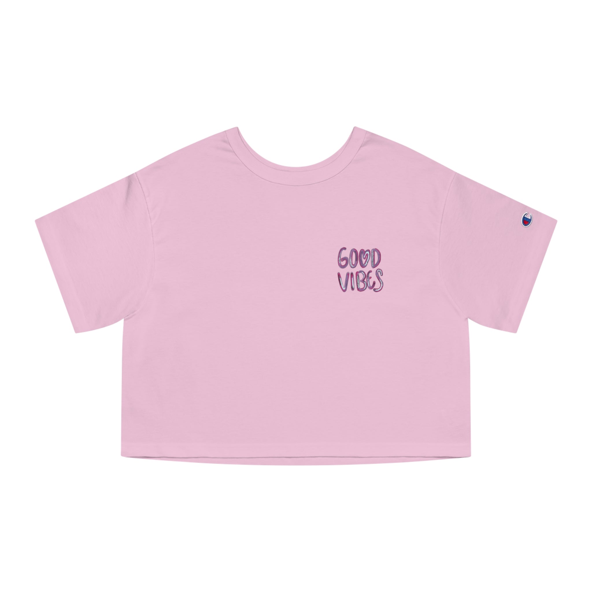 Good Vibes Cropped T-Shirt — Women’s White Champion Tee
