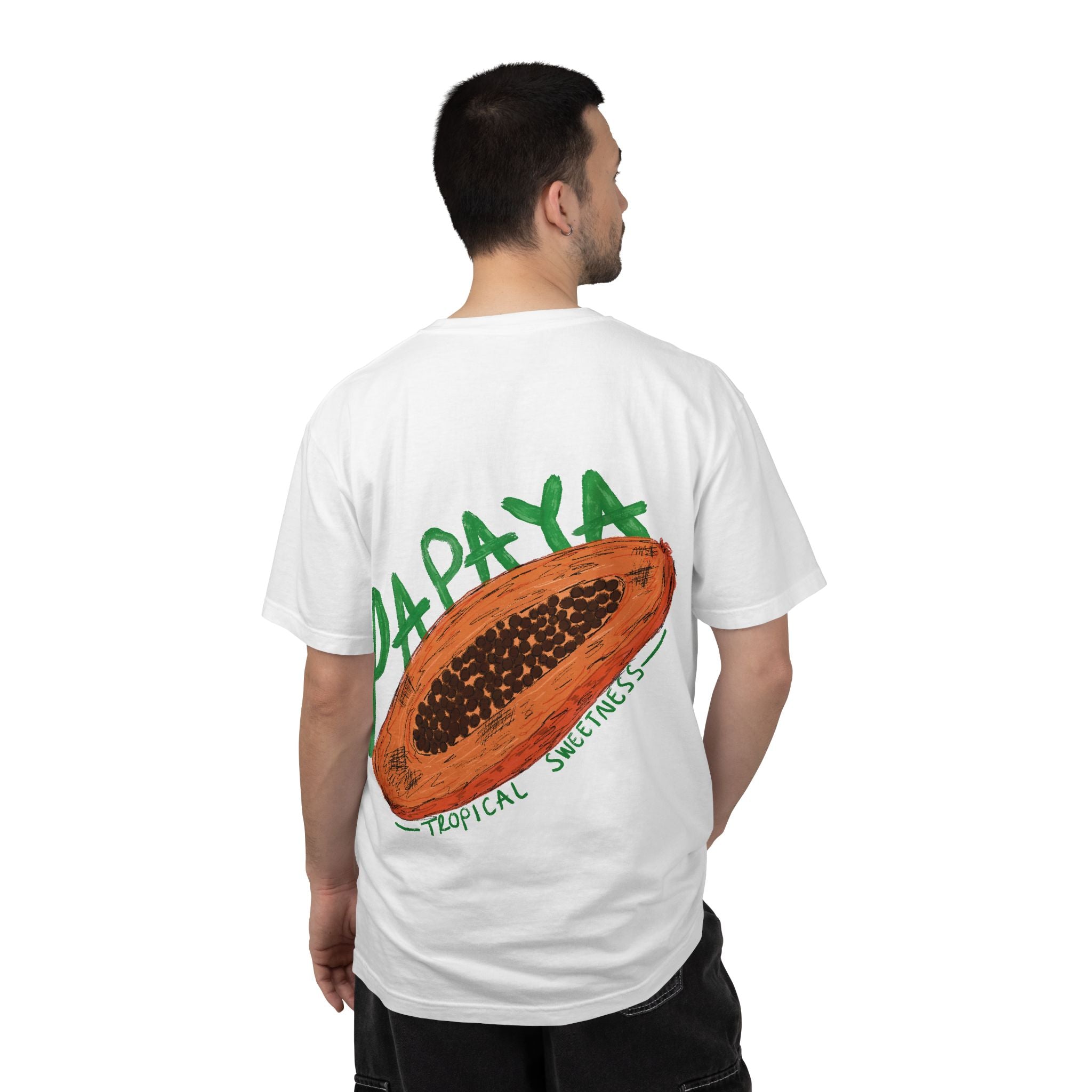 Papaya Graphic T-Shirt — 'Ametrine' Logo Tropical Fruit Tee