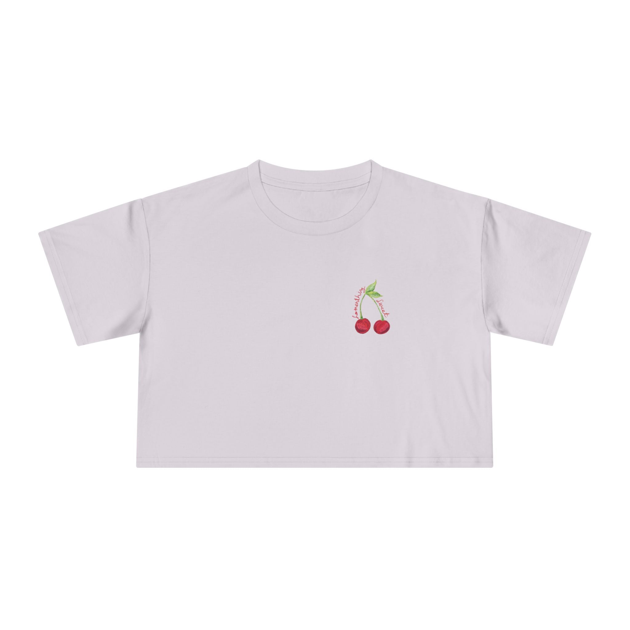 Cherry Embroidered T-shirt— Minimal Cute Fruit Graphic Top