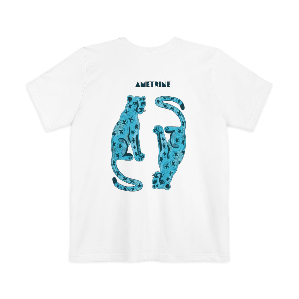 Pocket T-Shirt — Blue Ametrine Leopard Graphic Tee