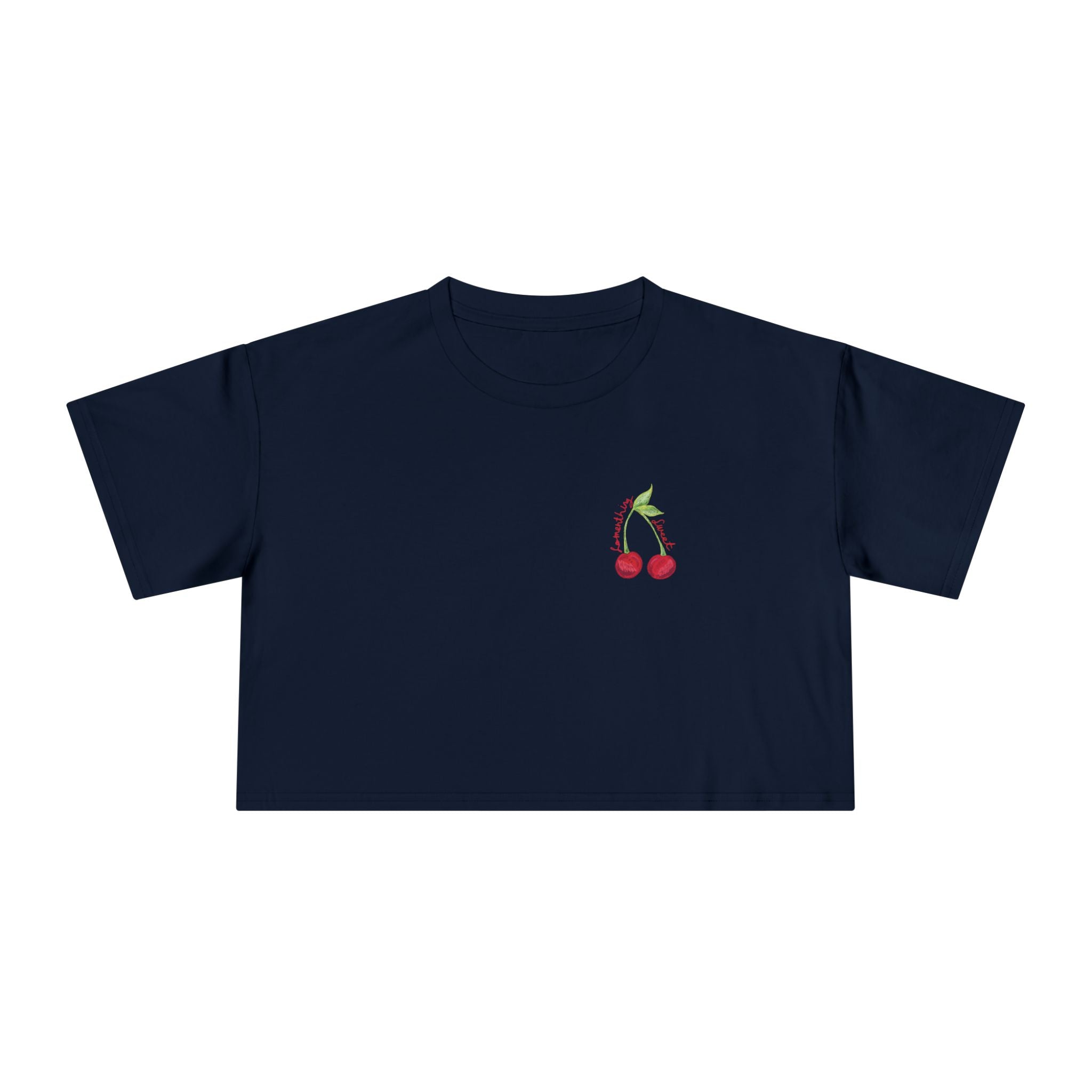 Cherry Embroidered T-shirt— Minimal Cute Fruit Graphic Top