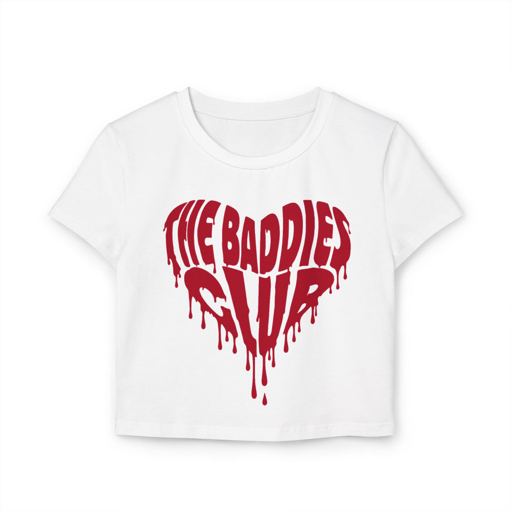 "The Baddies Club" Dripping Heart Crop Top