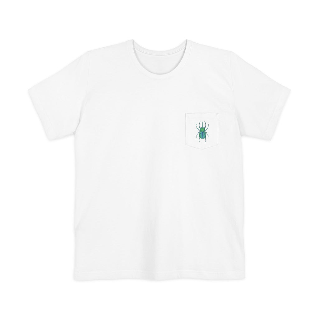 Beetle Pocket T-Shirt — Green Scarab Graphic Tee