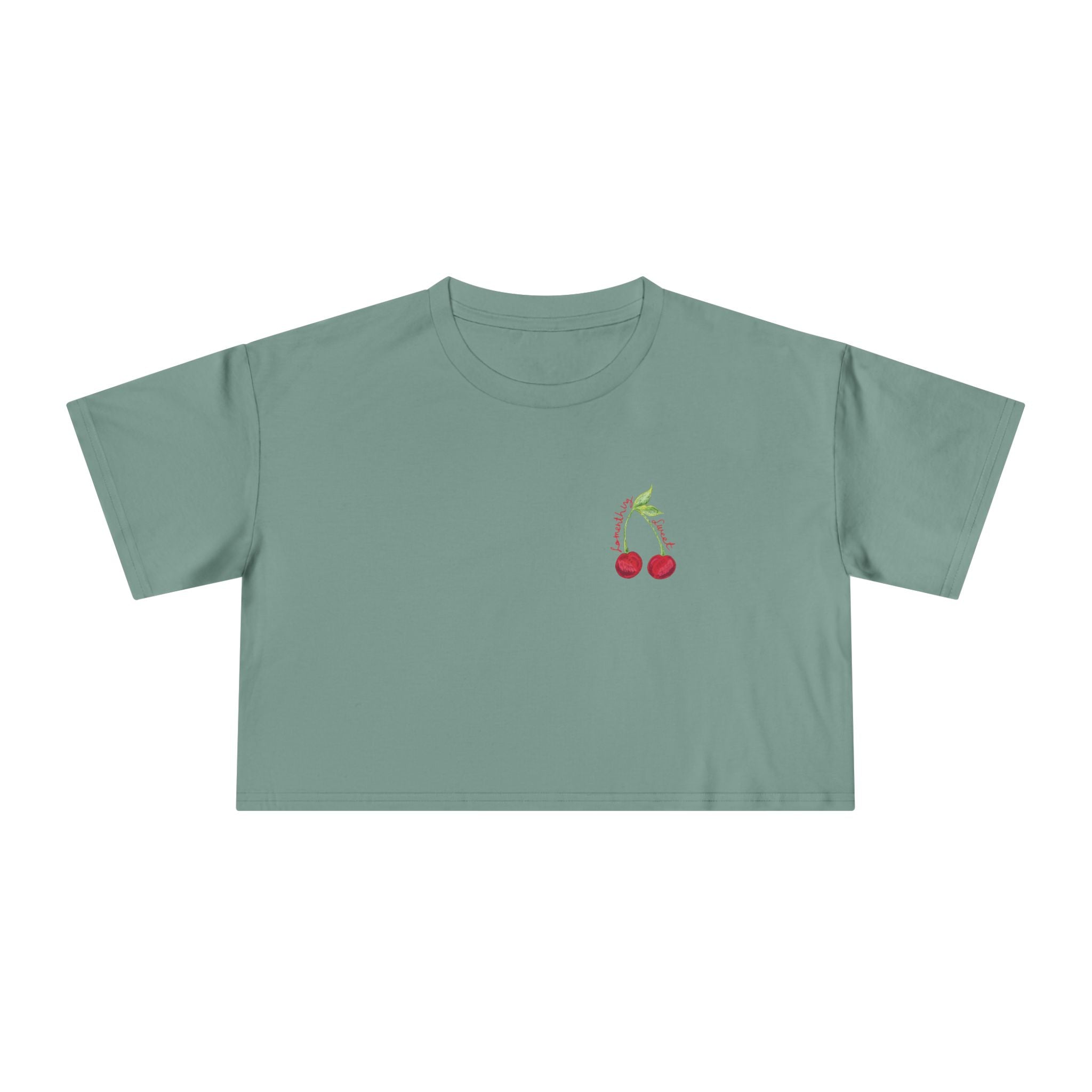 Cherry Embroidered T-shirt— Minimal Cute Fruit Graphic Top