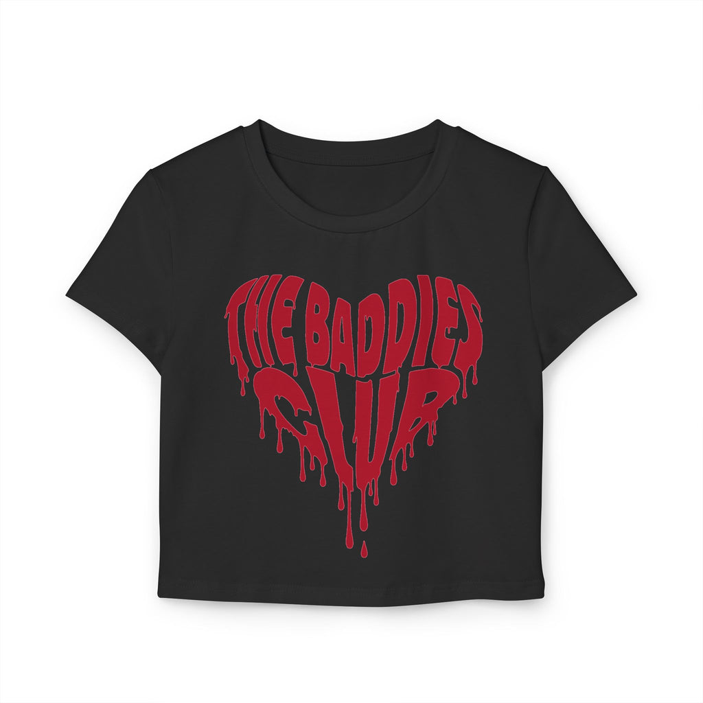 "The Baddies Club" Dripping Heart Crop Top