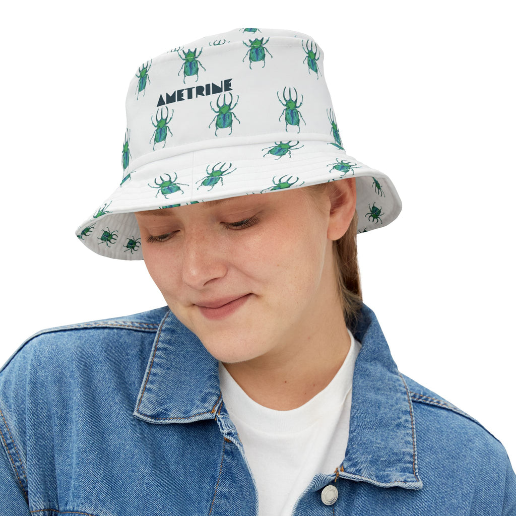 Beetle Print Bucket Hat — Ametrine Logo All-Over Print