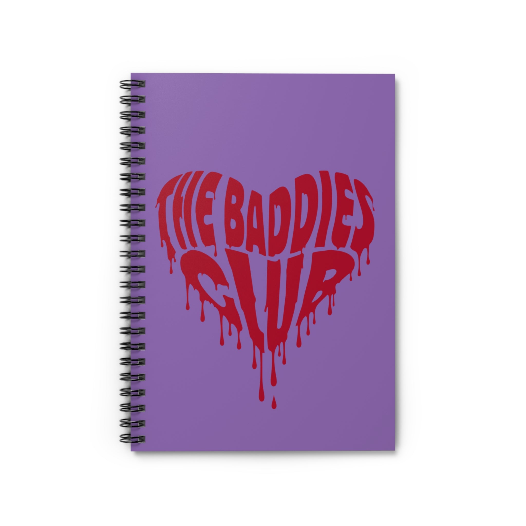Spiral Notebook — "The Baddies Club" Dripping Heart Ruled Journal