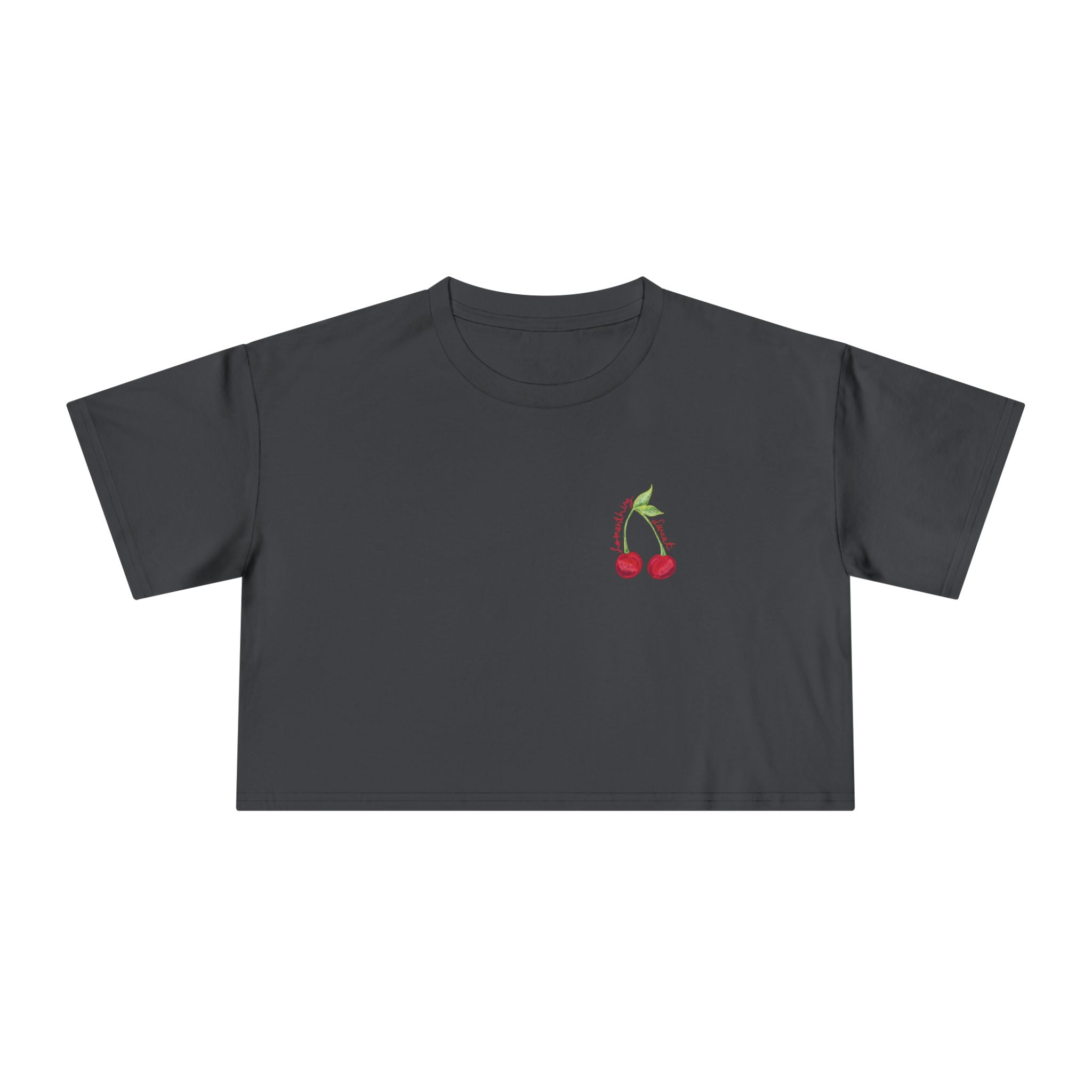 Cherry Embroidered T-shirt— Minimal Cute Fruit Graphic Top