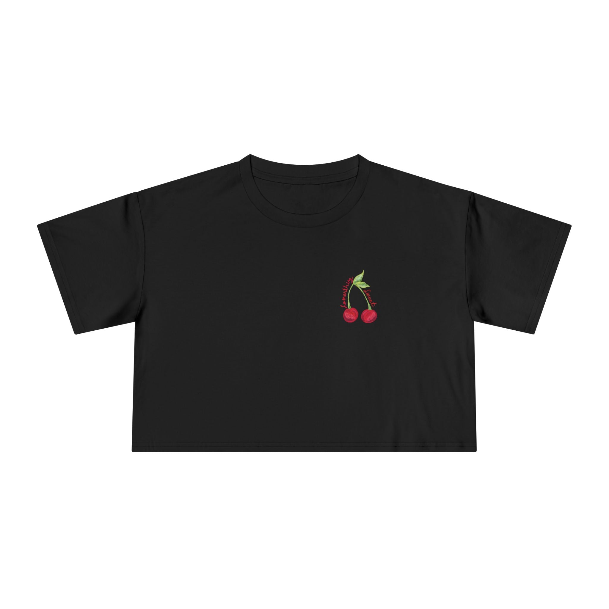 Cherry Embroidered T-shirt— Minimal Cute Fruit Graphic Top