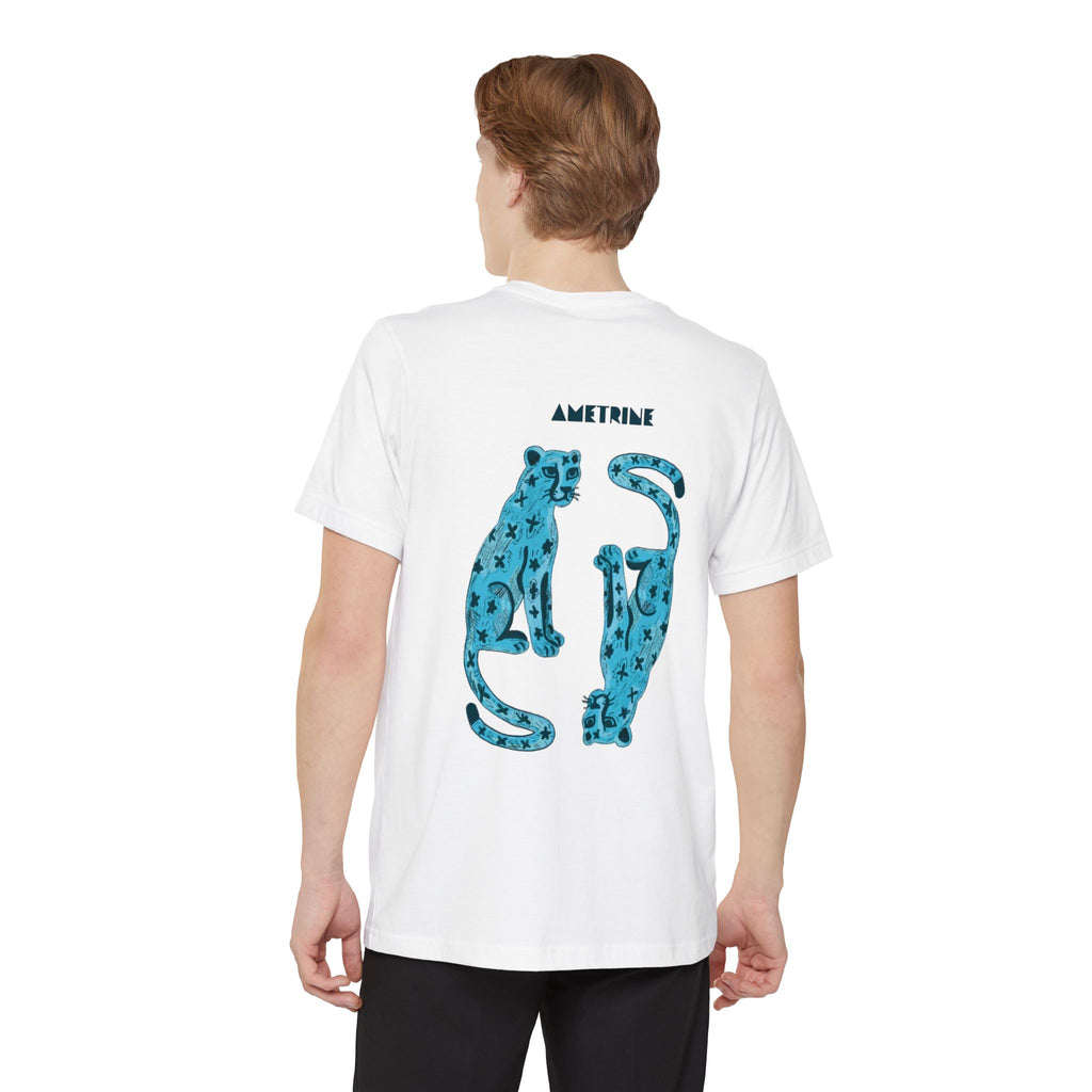 Pocket T-Shirt — Blue Ametrine Leopard Graphic Tee
