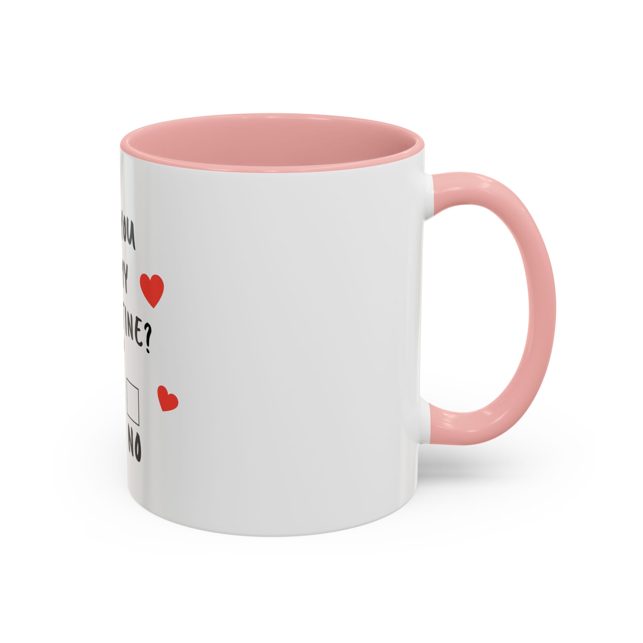 Will You Be My Valentine? Accent Coffee Mug — Cute Valentine's Day Proposal Mug (11/15oz)
