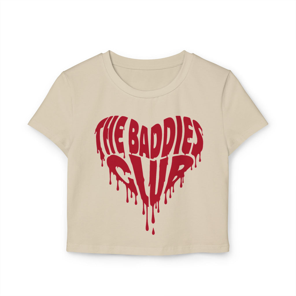 "The Baddies Club" Dripping Heart Crop Top