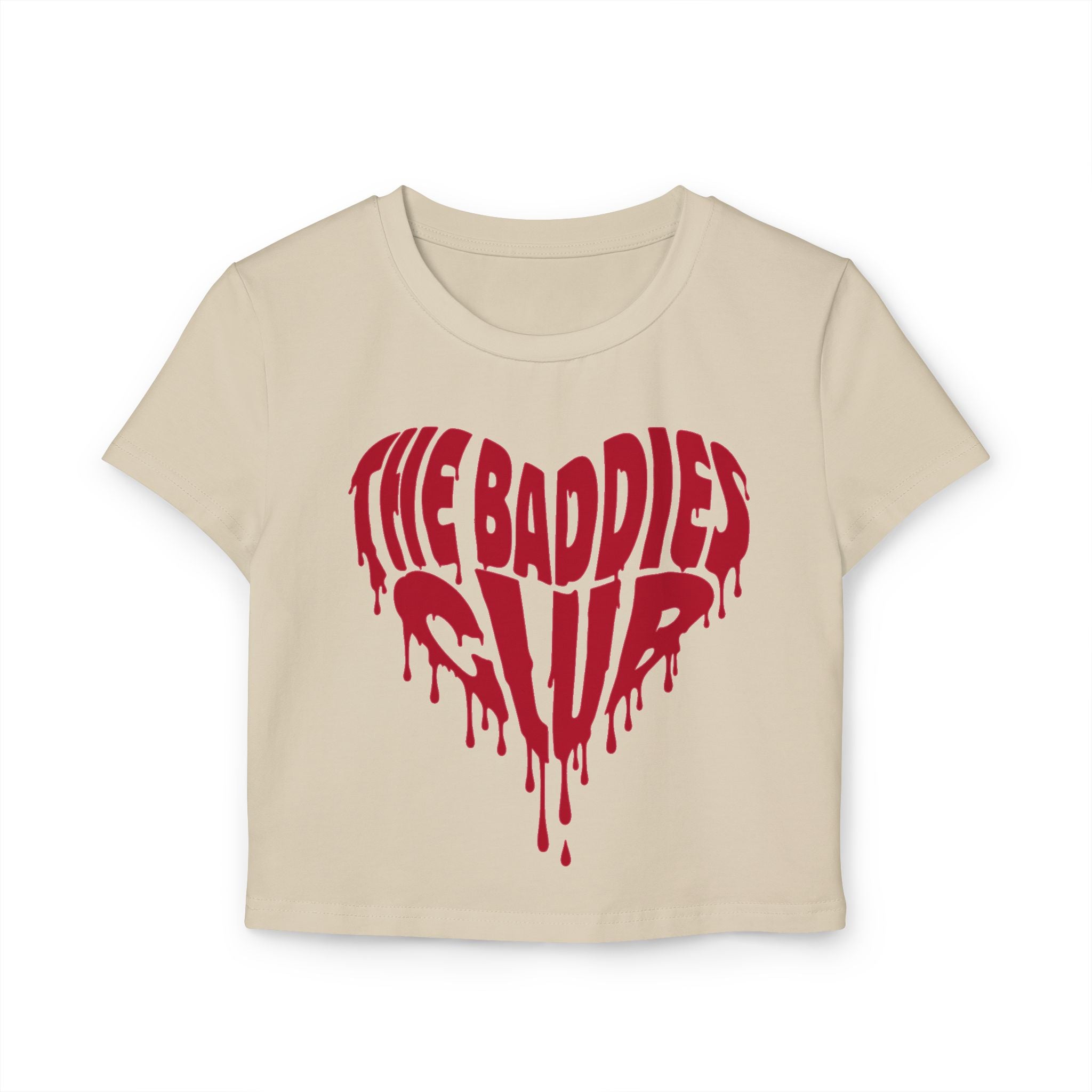"The Baddies Club" Dripping Heart Crop Top