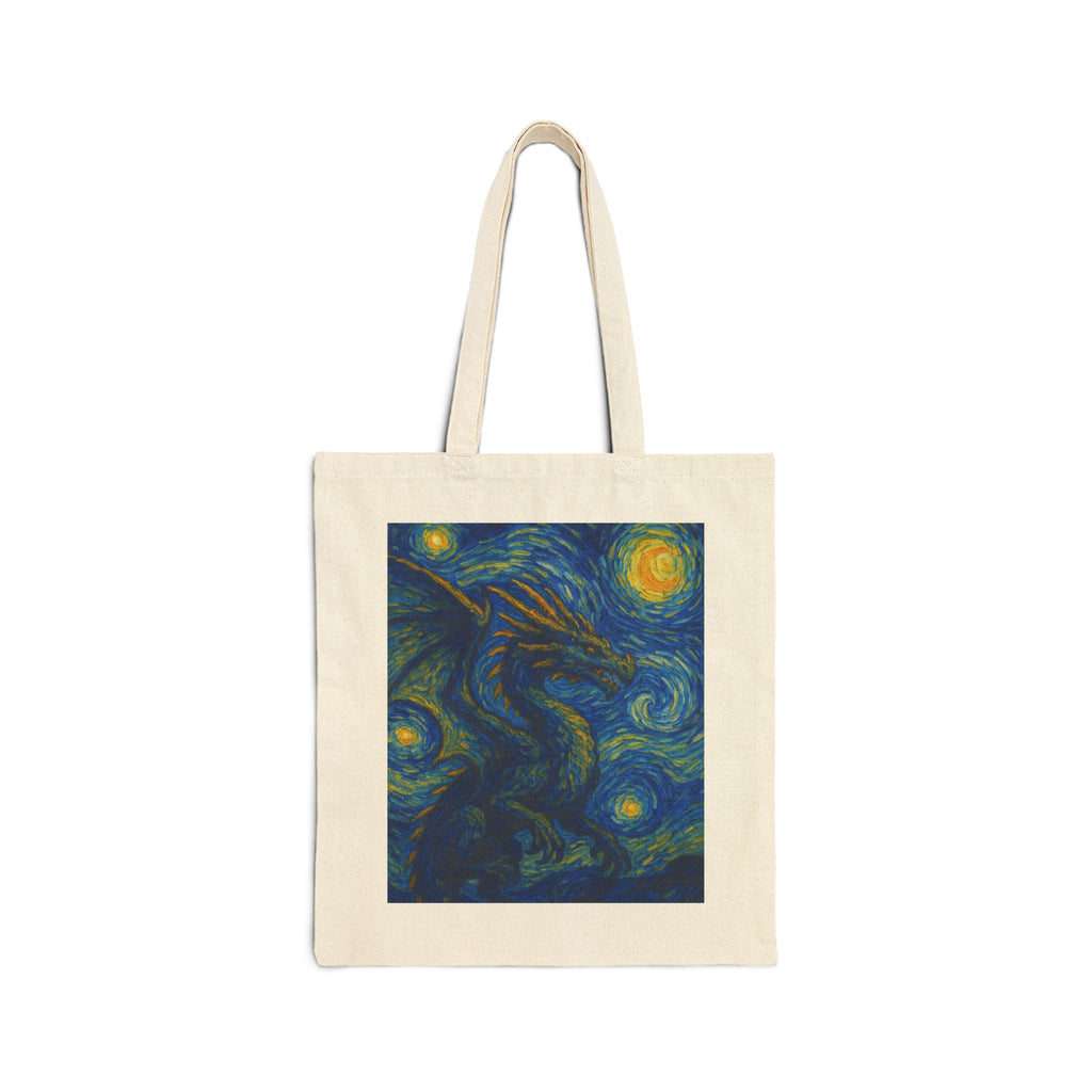 Canvas Tote Bag - Moonlit Sparkle Art Print (Hand Holding Sparklers, Night Sky)
