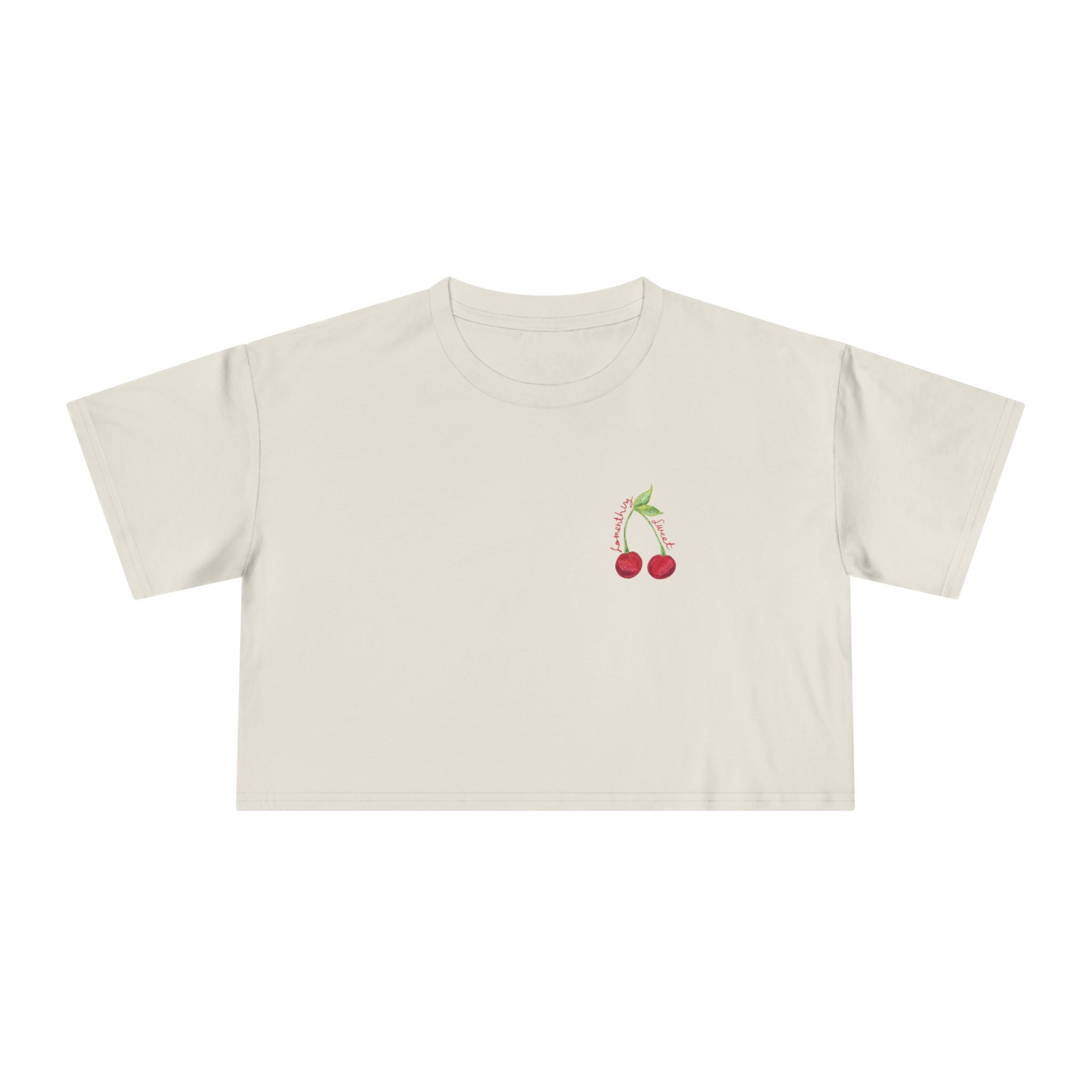 Cherry Embroidered T-shirt— Minimal Cute Fruit Graphic Top
