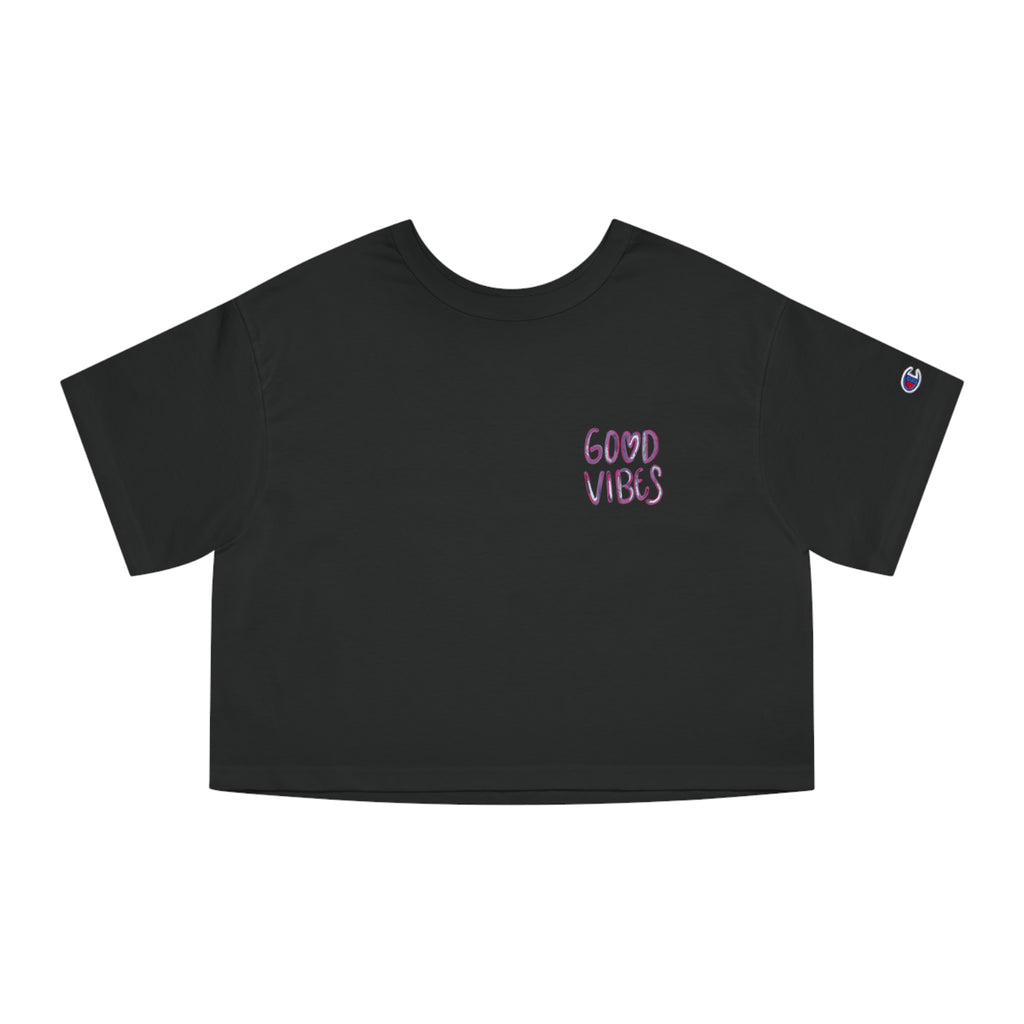 Good Vibes Cropped T-Shirt — Women’s White Champion Tee