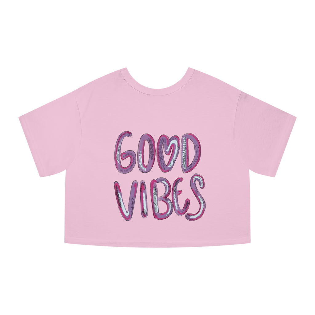 Good Vibes Cropped T-Shirt — Women’s White Champion Tee